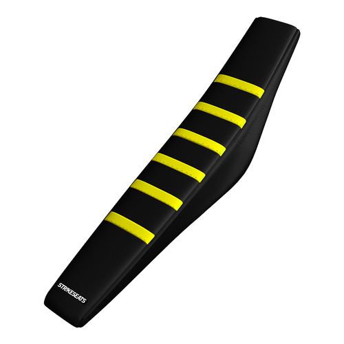 Husqvarna TC125/250/FC250/350/450 23-25/ TE150/300/FE250/501 24-25 YELLOW/BLACK/BLACK Gripper Ribbed Seat Cover