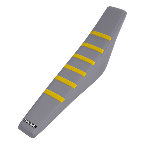 Husqvarna TC125/250/FC250/350/450 23-25/ TE150/300/FE250/501 24-25 YELLOW/GREY/GREY Gripper Ribbed Seat Cover